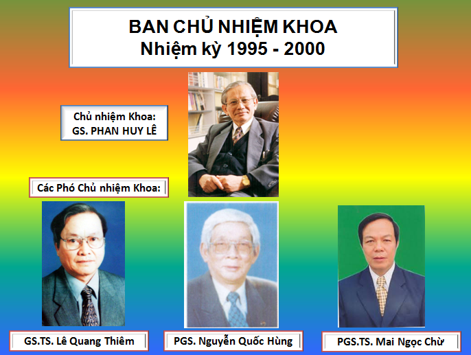 BAN CHỦ NHIỆM KHOA (Nhiệm kỳ 1995 - 2000)